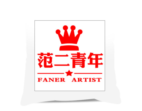 范二青年欢乐多-方形个性抱枕