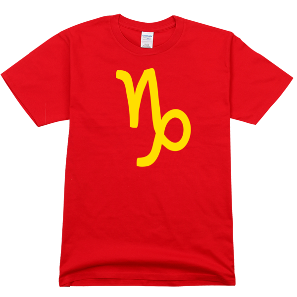 十二星座之摩羯座符号舒适彩色T恤