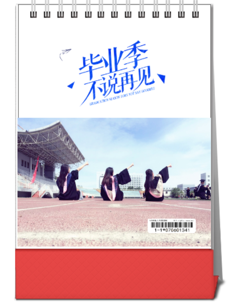 毕业季,不说再见(毕业 青春)-(微商)10寸双面竖款台历