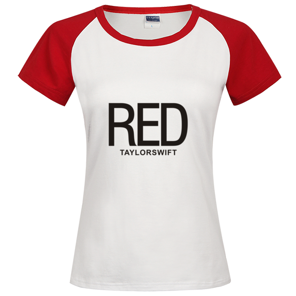 美国明星大牌标志时尚插肩纯棉短袖T恤女款