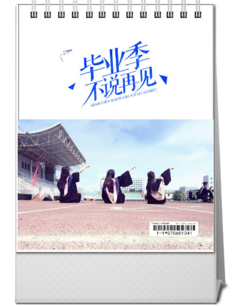 毕业季,不说再见(毕业 青春)-(微商)10寸双面竖款台历