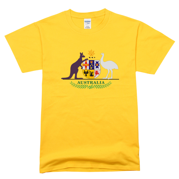 世界杯澳大利亚队队徽高档彩色T恤