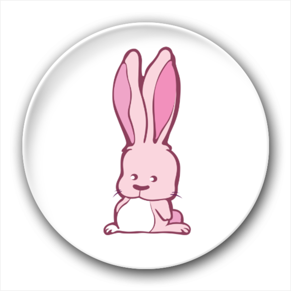 长耳朵兔子-4.4个性徽章