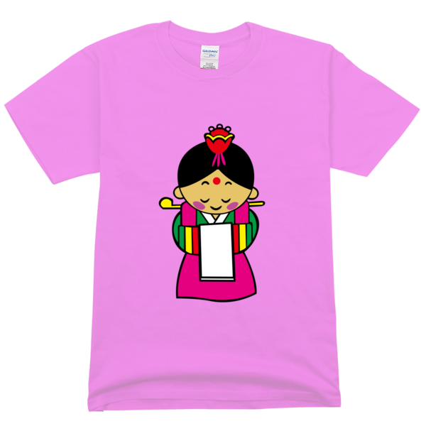 朝鲜族女人舒适彩色T恤-个性定制舒适彩色T恤