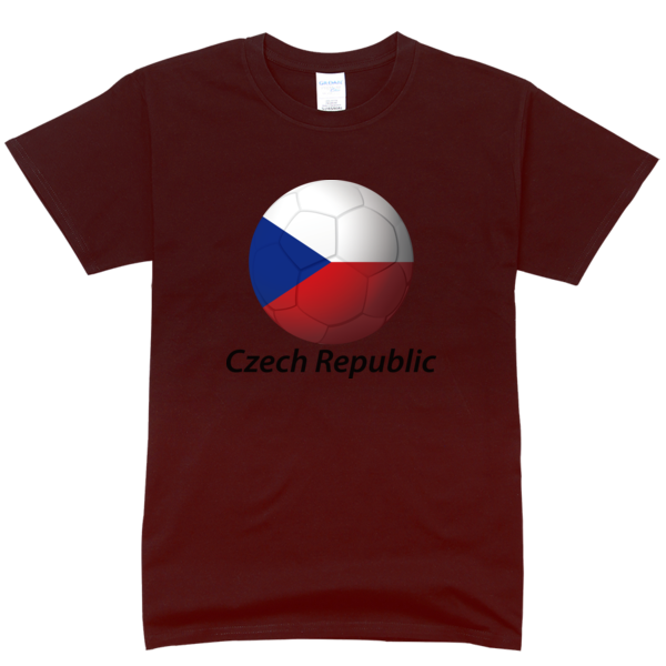 世界杯捷克足球徽章舒适彩色T恤-个性定制舒适