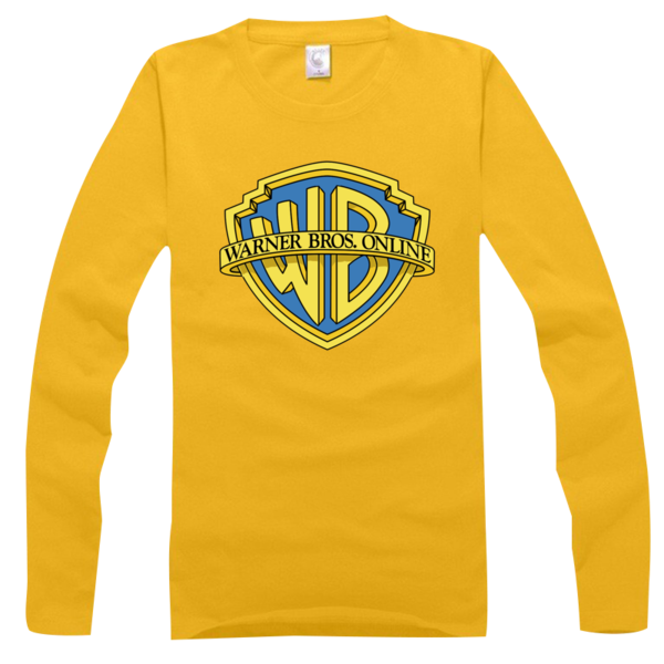 wb华纳兄弟高清标志高档彩色纯棉长袖t恤