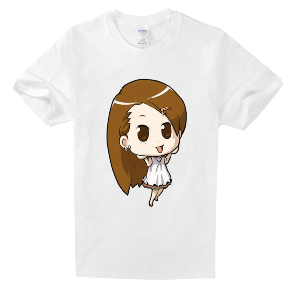 q版青春小人物舒适白色t恤-空白t恤图案设计_世纪开元定制平台