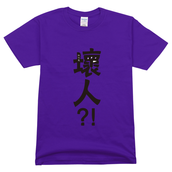 你是坏人还是我是坏人高档彩色t恤